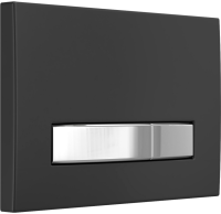 Система инсталляции для унитазов Berges Atom Line 410 с кнопкой смыва, черная soft touch, хром глянец