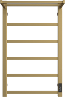 Полотенцесушитель электрический Двин Fj Plaza Neo 80х50, матовое золото, с полкой