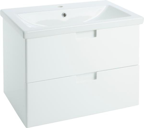 Тумба с раковиной Bellezza Пегас 70 подвесная, белая