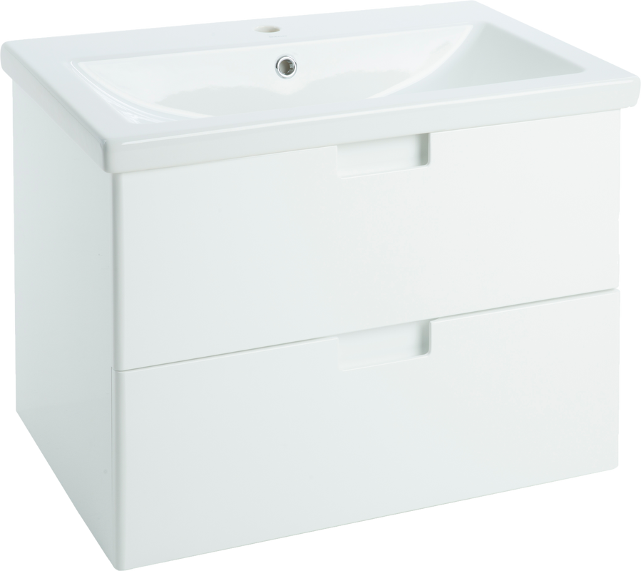 Тумба с раковиной Bellezza Пегас 70 подвесная, белая