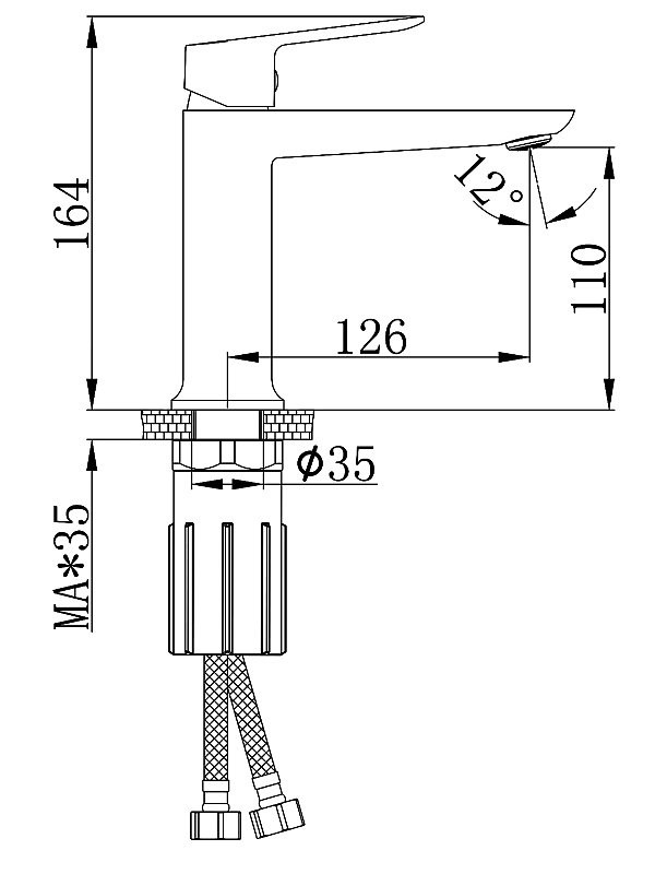 Смеситель для раковины AZARIO Alanti AZ-K1032MG золото матовое