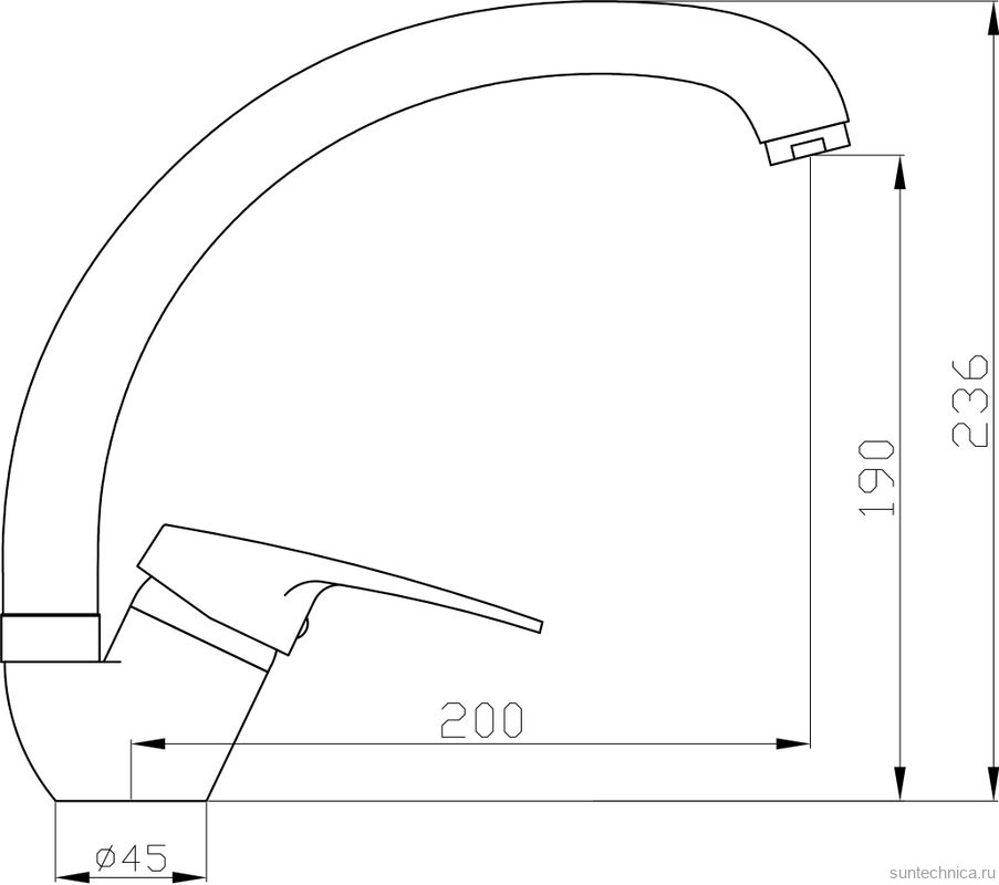 Смеситель для кухни Agger Exact A2100200