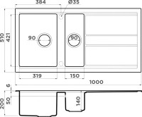 Мойка кухонная Omoikiri Kitagawa 100-2-GR leningrad grey
