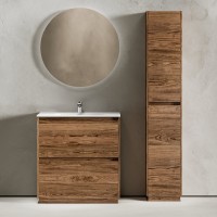 Мебель для ванной комнаты Sancos Libra Floor 80 дуб чарльстон, белая раковина CN7005