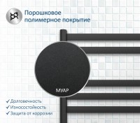 Полотенцесушитель водяной AQUATEK Сириус П7 50x60 черный муар
