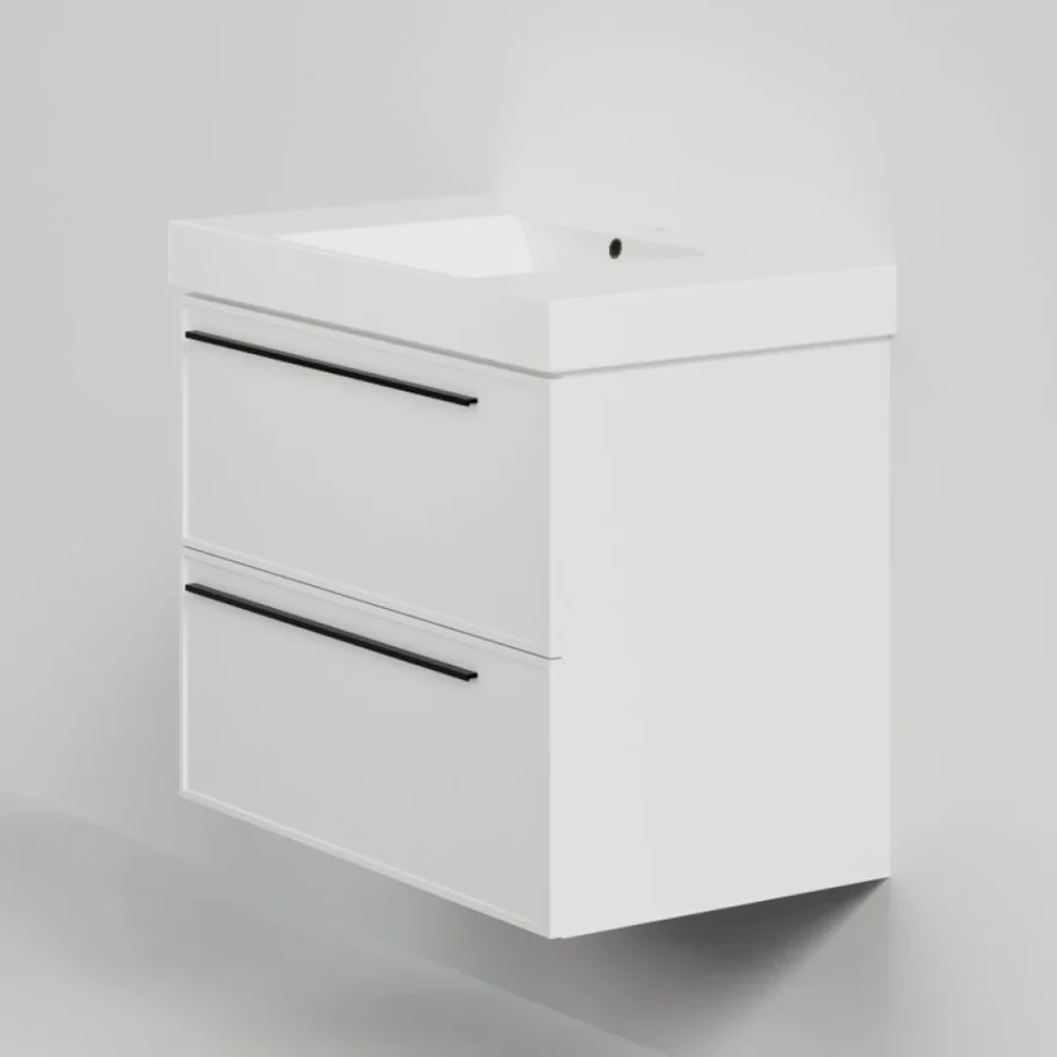 Тумба с раковиной La Fenice Elba Twin 80 подвесная, bianca, раковина Cubo 80