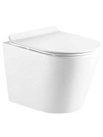 Унитаз подвесной AZARIO Fonti AZ-402W безободковый, с микролифтом, глянцевый белый