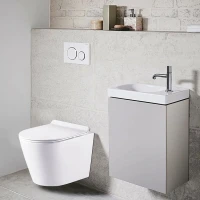 Унитаз подвесной AZARIO Fonti AZ-402W безободковый, с микролифтом, глянцевый белый