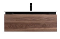 Тумба с раковиной Cezares Slider 80 подвесная, 1 ящик, орех дымчатый