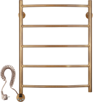 Полотенцесушитель электрический Secado Милан 1 плюс 65x55 см, подключение слева, бронза, лесенка, латунь