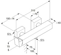 Смеситель для душа Kludi Decus 54831N175 брашированная бронза PVD Смеситель для душа Kludi Decus 54831N175 брашированная бронза PVD