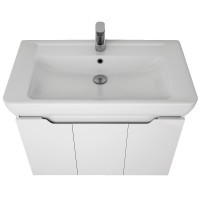 Тумба с раковиной Dreja Q(D) 80 подвесная, белый глянец