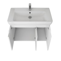 Тумба с раковиной Dreja Q(D) 80 подвесная, белый глянец