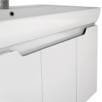 Тумба с раковиной Dreja Q(D) 80 подвесная, белый глянец