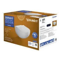 Унитаз подвесной Duravit Architec 45726900A1 безободковый, с микролифтом, глянцевый белый