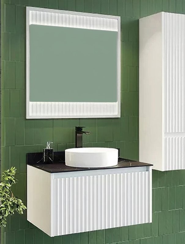 Мебель для ванной комнаты Comforty Марсель 75 подвесная, матовая белая