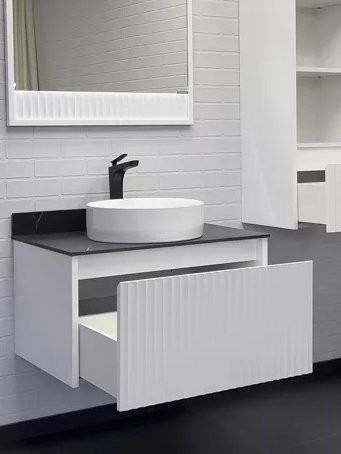 Мебель для ванной комнаты Comforty Марсель 75 подвесная, матовая белая