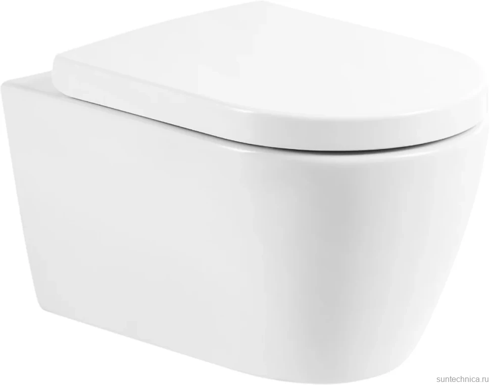 Унитаз подвесной BelBagno Marino BB105CHR безободковый, крышка BB865SC с микролифтом