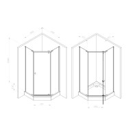 Душевой уголок AM.PM Sunny W87G-405-9090-MT 90x90 см, серебро