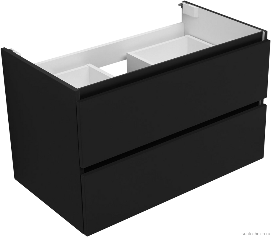 Тумба с раковиной Aquanet Вега 2.0 80 подвесная, черная матовая