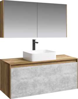 Мебель для ванной Aqwella 5 stars Mobi 120 дуб балтийский, бетон светлый