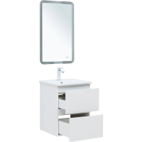 Мебель для ванной комнаты Aquanet Эмбер 50 белая матовая