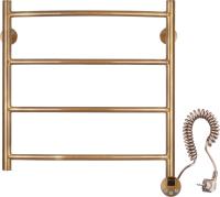 Полотенцесушитель электрический Secado Милан 1 плюс 55x55 см, подключение справа, бронза, лесенка, латунь