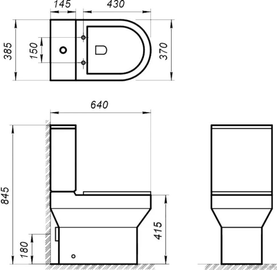 Унитаз-компакт напольный BelBagno Norma BB339CPR безободковый, крышка BB865SC с микролифтом, бачок BB339T