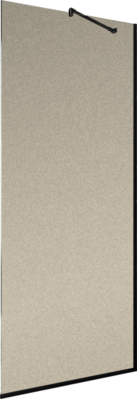 Душевая перегородка Maybahglass MGD-1354-6у 99 см, профиль черный, стекло бронза матовое