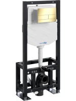 Система инсталляции для унитазов Wasserkraft Dill 61TLT.010.ME.PG04 с кнопкой смыва золото Система инсталляции для унитазов Wasserkraft Dill 61TLT.010.ME.PG04 с кнопкой смыва золото