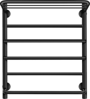 Полотенцесушитель электрический Secado Верона 2 60x50 см, подключение справа, матовый черный, лесенка, с полкой
