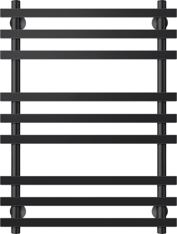 Полотенцесушитель электрический Secado Понтида Плюс, R 80x60 см, подключение справа, матовый черный, лесенка