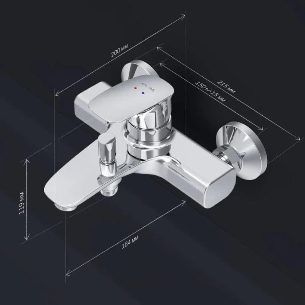 Смеситель для ванны с душем AM.PM Spirit V2.1 F71A10000