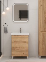 Тумба с раковиной SanStar Модена 60 напольная, дуб крафт золотой