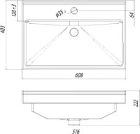 Тумба с раковиной SanStar Модена 60 напольная, дуб крафт золотой