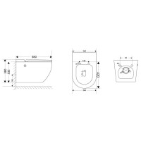 Комплект 2 в 1 Abber Bequem AC1108PMB-AC0101P Унитаз подвесной, с микролифтом + Монтажная рама