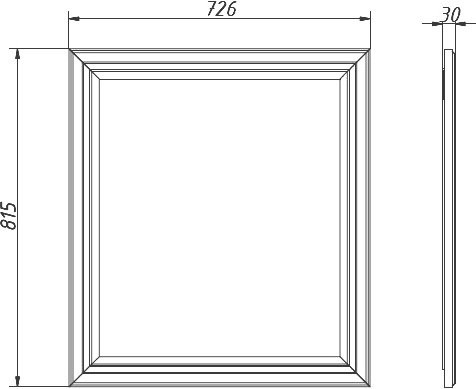Мебель для ванной комнаты Caprigo Лион 80 2 дверцы, 1 ящик, орех античный