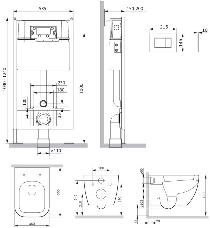 Комплект AM.PM Gem IS70251.901701 FlashClean с сиденьем микролифт, кнопка смыва хром глянцевая