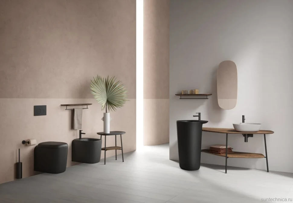 Биде подвесное VitrA Plural 7831B483-0288 матовое черное