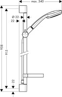 Душевой гарнитур Hansgrohe Croma 100 Multi 27774000 Unica'C