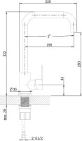 Смеситель для кухни Orange Steel Steel M99-006NI