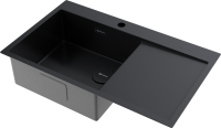 Мойка кухонная Omoikiri Akisame 86-L Side-GB графит