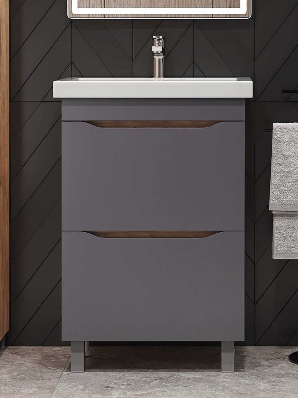 Тумба под раковину без столешницы Vigo Wave 60 дуб золотой