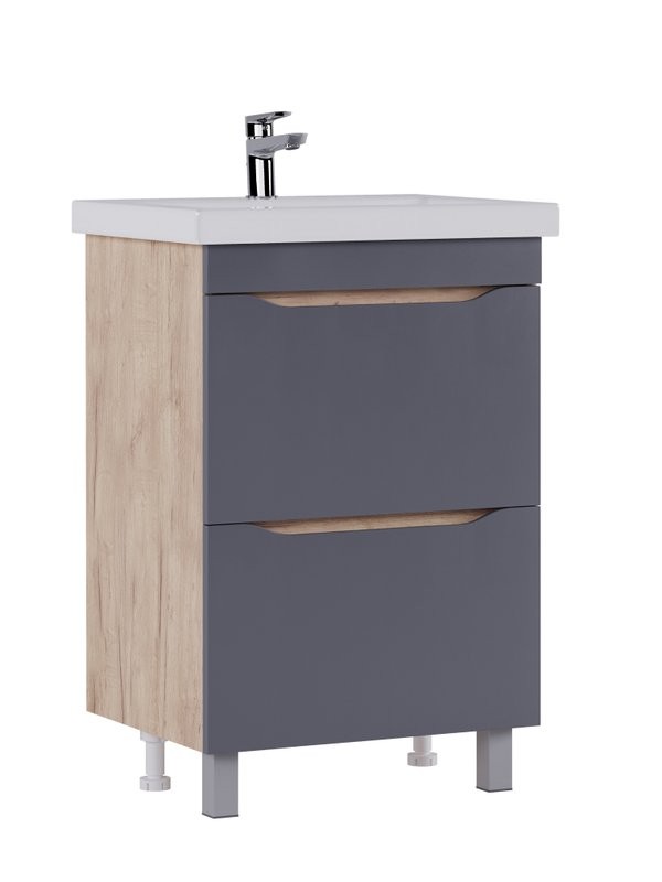 Тумба под раковину без столешницы Vigo Wave 60 дуб золотой