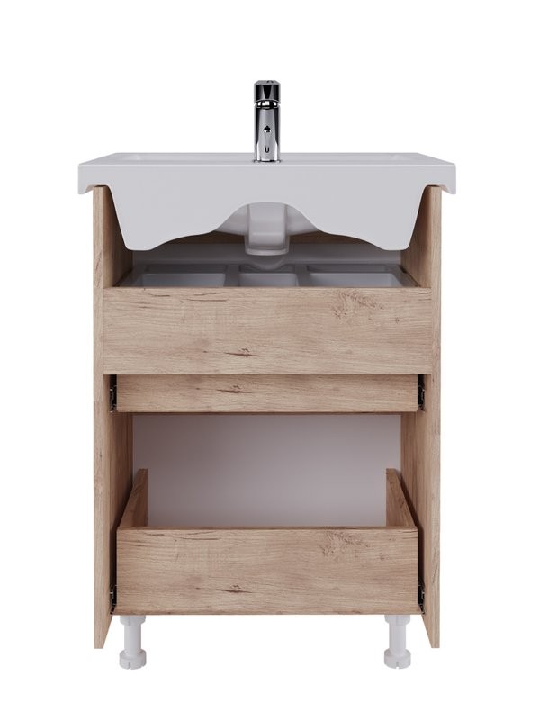 Тумба под раковину без столешницы Vigo Wave 60 дуб золотой