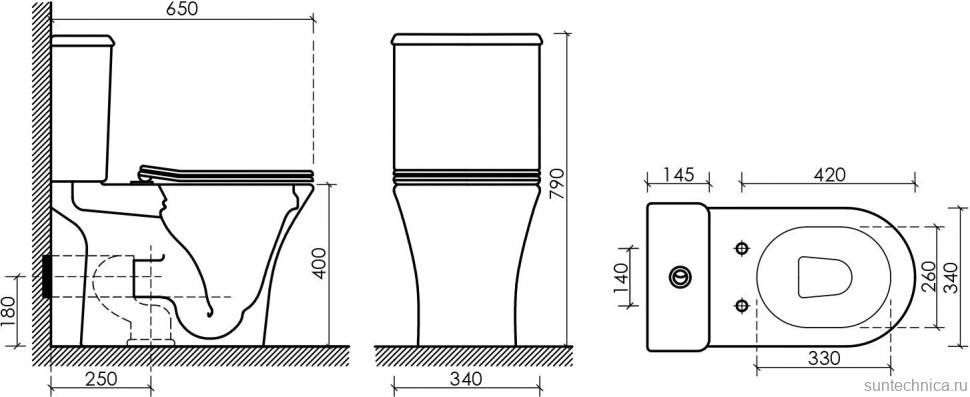 Унитаз-компакт напольный Ceramicanova Fortuna Rimless CN9001