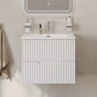 Тумба с раковиной Cezares Duet 70 bianco lucido, раковина Cezares CZR-8095-70