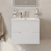 Тумба с раковиной Cezares Duet 70 bianco lucido, раковина Cezares CZR-8095-70