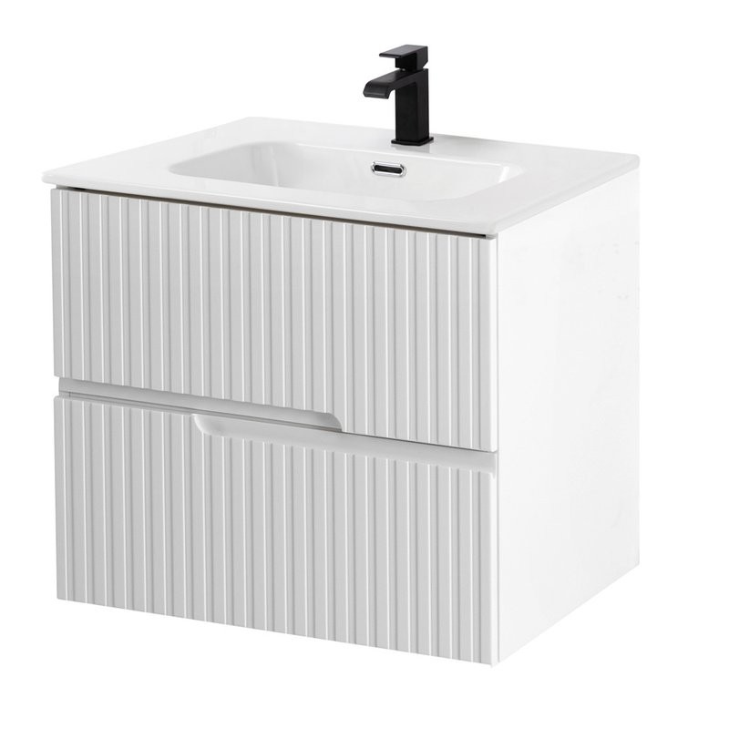 Тумба с раковиной Cezares Duet 70 bianco lucido, раковина Cezares CZR-8095-70