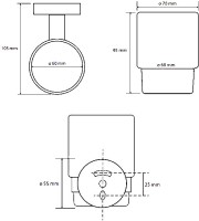 Стакан Bemeta Graphit 156110012